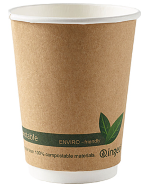 601874 SAV. Ingeo Kraft Double Wall Cup (12 oz) 25pcs