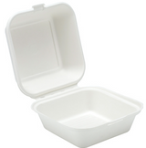 601891 SAV. Dispo Bagasse Burger Box (6 inch) 125pcs