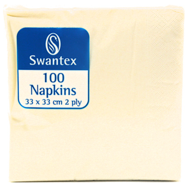 604403 SAV. Swantex Devon Cream 2 Ply Napkins (33 cm) 100pcs