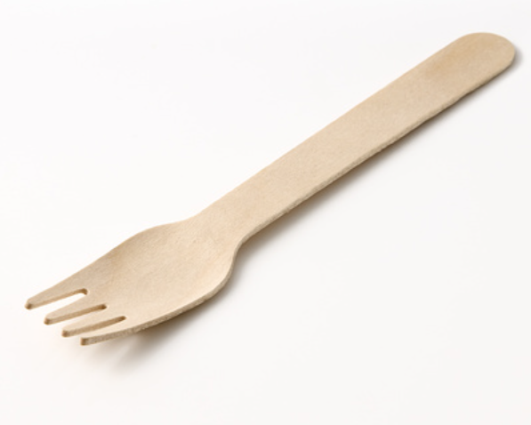 665422 SAV. Natural Leaf Birchwood Fork (6.3 Inch) 100PCS