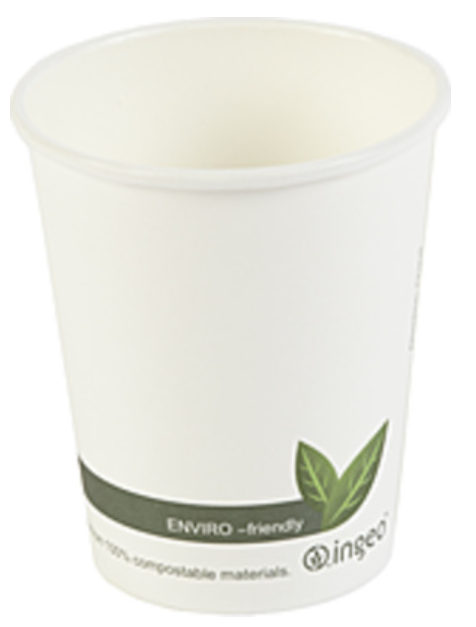 609295 SAV. Ingeo Compostable Single Wall Cups PLA (8 oz) 50PCS