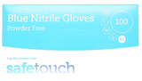 627253 SAV. Nitrile Extra Large Blue Powder Free Gloves 100PR