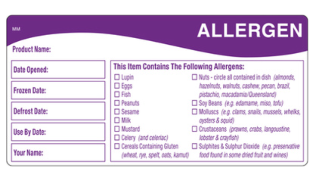 629023 SAV. Retail Packaging Solutions Allergen Labels 500PCS