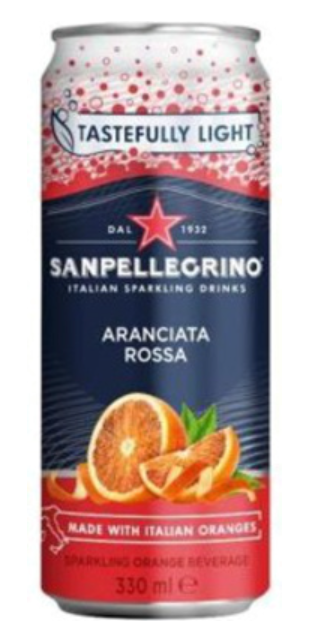 133261 SAV. San Pellegrino Blood Orange Can (Aranciata Rosso) 24 x 330ml