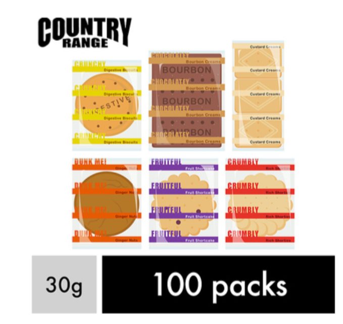 110281 SAV. Country Range Minipack Assorted Biscuits 1 x 100PCS