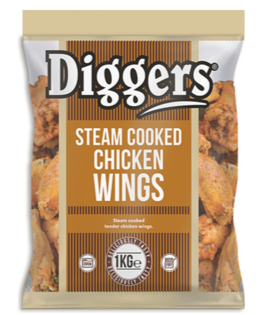 315889 SAV. Diggers Steam Cooked Chicken Wings 1KG