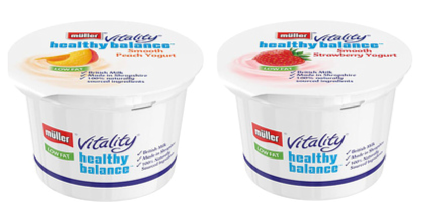 217000 SAV. Muller Vitality Healthy Balance Yoghurts Mixed Flavours 12x110g