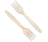 609285 SAV. Natural Leaf Natural Cornstarch Fork (7 Inch) 100PCS