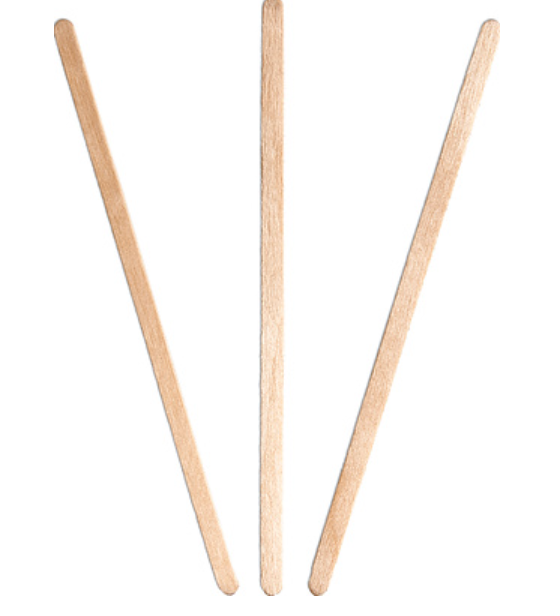 609288 SAV. Natural Leaf Birchwood Stirrer (5.5 Inch) 100PCS