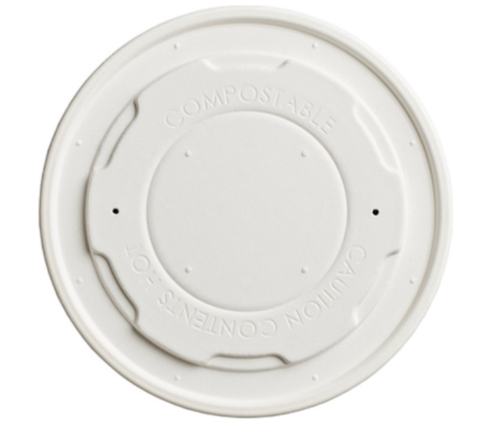 609353 SAV. Dispo Large Compostable Soup Container Lids 50 PCS