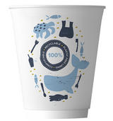 609367 SAV. Dispo 8oz Double Wall Compostable Aqueous Cups x25PCS