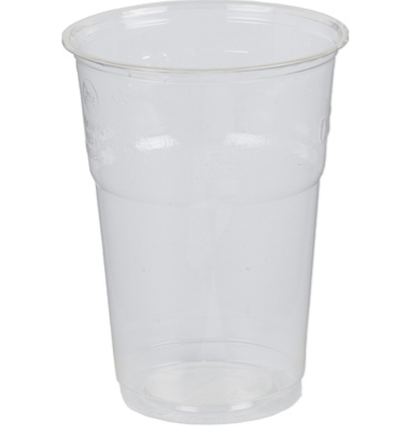 624270 SAV. Dispo 10oz PLA Compostable CE Marked Flexi Half Pint Tumbler 50PCS