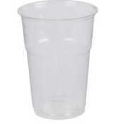624270 SAV. Dispo 10oz PLA Compostable CE Marked Flexi Half Pint Tumbler 50PCS