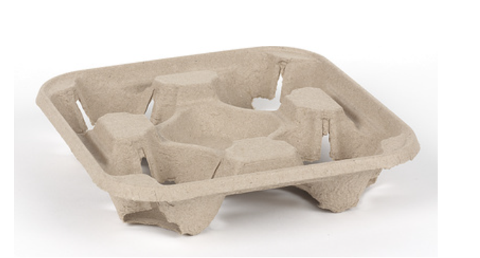 624299 SAV. Grab&GO 4 Cup Moulded Pulp Fibre Carrier 90PCS