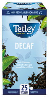 111595 SAV. Tetley Drawstring Decaf Teabags 6x25 SGL