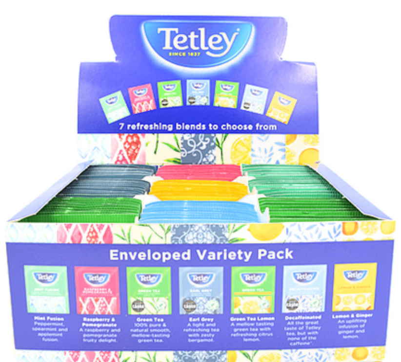 126116 SAV. Tetley Variety Box Envelopes  x90 SGL