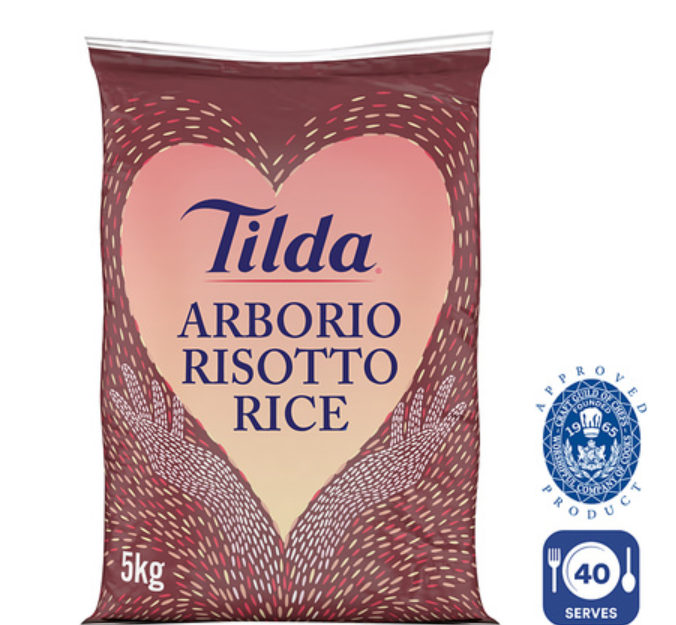 112160 SAV. Tilda Arborio Risotto Rice 5KG