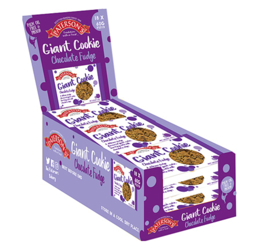110807 SAV. Patersons Chocolate Fudge Giant Cookies  80x60gm