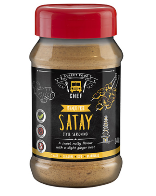 114374 SAV. Essential Cuisine Street Food Peanut Free Satay Style Seasoning 340G