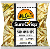 316720 SAV. McCain Surecrisp Skin On Medium Cut Chips  7/16. 4x2.27kg