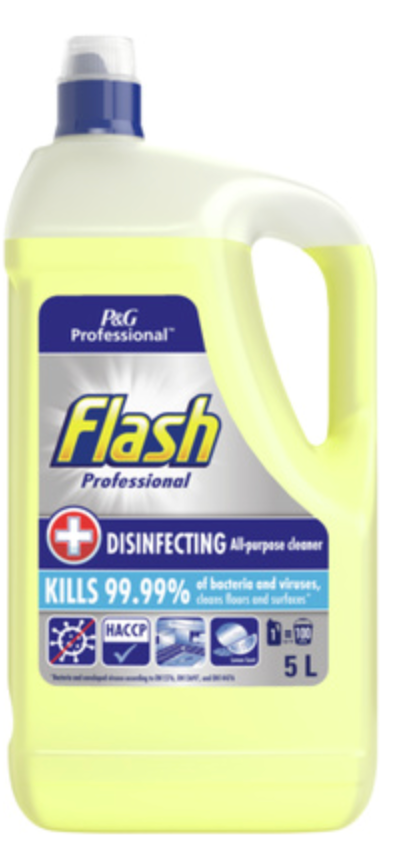 609361 SAV. Flash Disinfecting All Purpose Cleaner Lemon  5 Litre