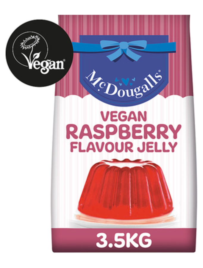 111178 SAV. McDougalls Raspberry Vegan Jelly Crystals  3.5kg