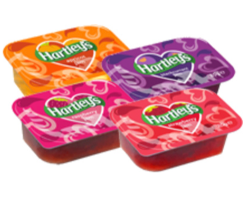 127270 SAV. Hartleys Assorted Jam Portions  100x20g