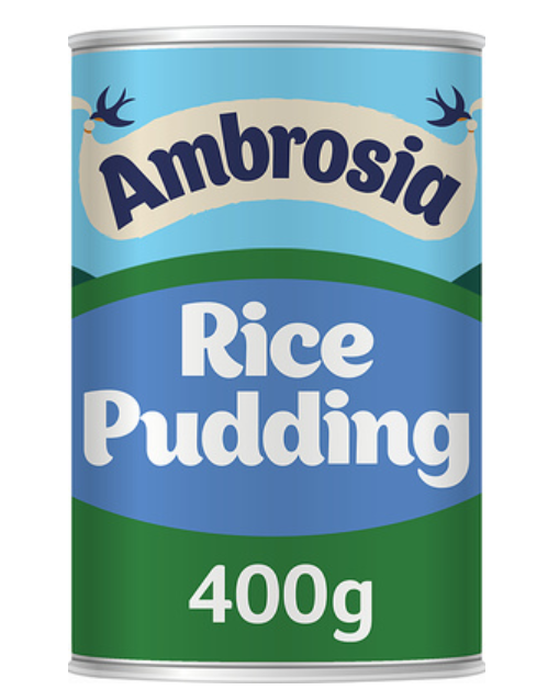 120176 SAV. Ambrosia Rice Pudding Tins 400G