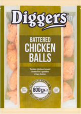315876 SAV. Diggers Battered Chicken Balls  800g