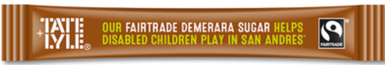 136219 SAV. Tate & Lyle Fairtrade Demerara Sugar Sticks / sachets  x1000