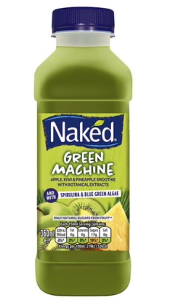 216961 SAV. Naked Green Machine Apple Kiwi and Pineapple Smoothie 8 x 300ML