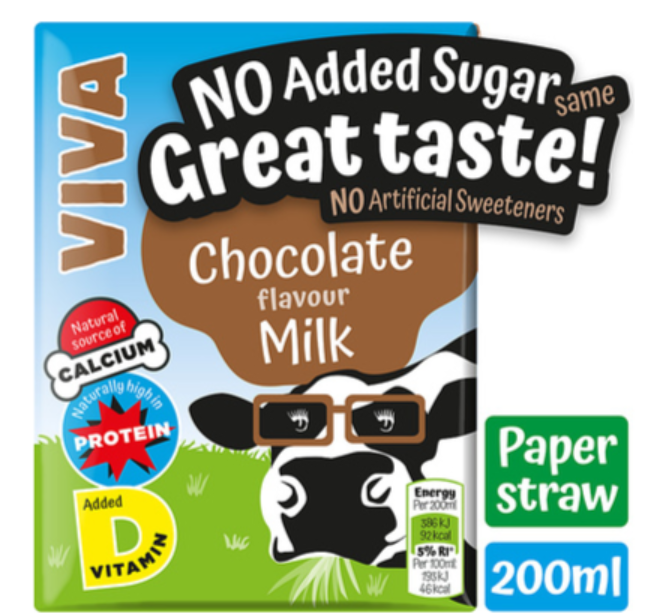 130634 SAV. Viva Chocolate Milk Drink - No Added Sugar 27 x 200ML