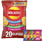 124087 SAV. Walkers Classic Variety Multipack Crisps 20 x 25g 10 x 20PCS