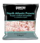 311496 SAV . Country Range North Atlantic Prawns with 25% Glaze (150/250)  1.5kg
