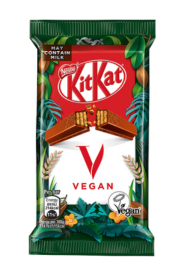 100109 SAV. Kit Kat Four Finger Vegan Chocolate Bar 1 x 24PCS