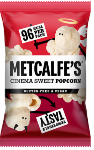 114744 SAV. Metcalfe's Cinema Sweet Popcorn 24 x 20G