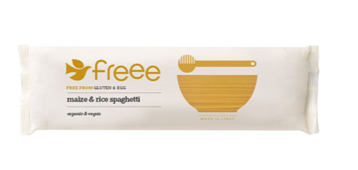 122062 SAV. FREEE by Doves Farm Gluten Free Organic Maize & Rice Spaghetti  8 x400g