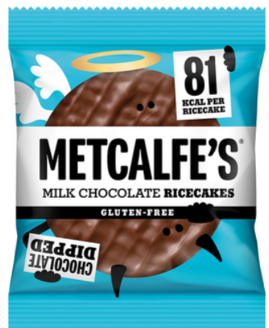 124511 SAV. Metcalfe's Milk Chocolate Rice Cakes 12 x 34G