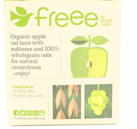 126109 SAV. FREEE by Doves Farm Gluten Free Apple and Sultana Flapjack 7 x 4PCS
