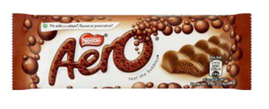 137654 SAV. Aero Bubbly Milk Chocolate Bars 1 x 24PCS