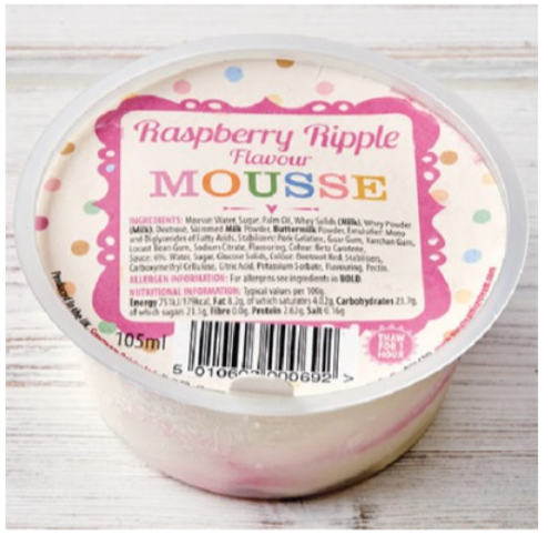 310004 SAV. Suncream Dairies Raspberry Ripple Mousse Cups 10SGL