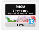 319429 SAV. Country Range Strawberry Soft Scoop Ice Cream 4LTR