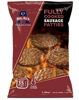 382002 SAV. Big Al's Fully Cooked Sausage Patties 2 x 40SGL