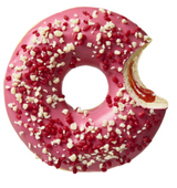 300179 SAV. Donut Worry Be Happy Berry White Doughnut 24 x 71G