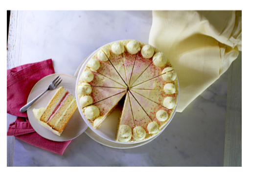 316389 SAV. Mademoiselle Desserts Rhubarb & Custard Cake 1 x 14PTN