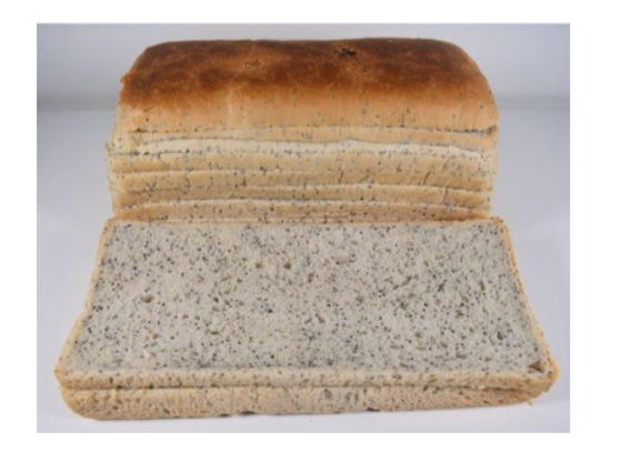 353625 SAV. Fosters Bakery Laterally Sliced White Sandwich Bread with Poppy Seeds 5 x 800G