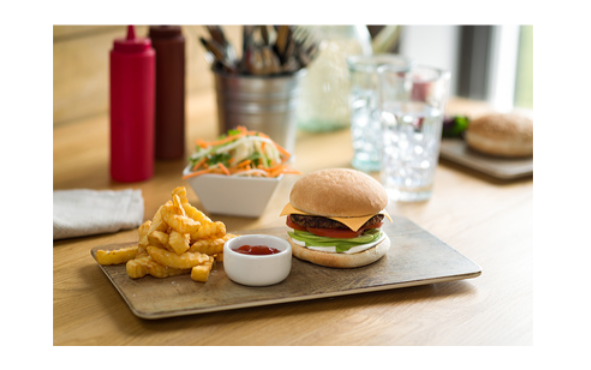 387131 SAV. Kara Unseeded Burger Bun (Mk4) 1 x 48SGL