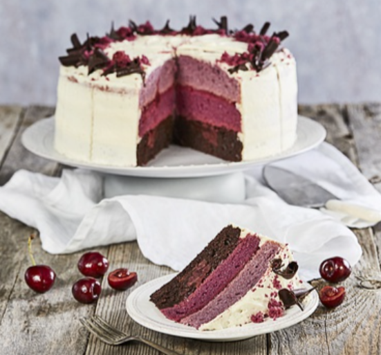 389206 SAV. Country Range Premium Chocolate Cherry Ombre Cake 1 x 14PTN
