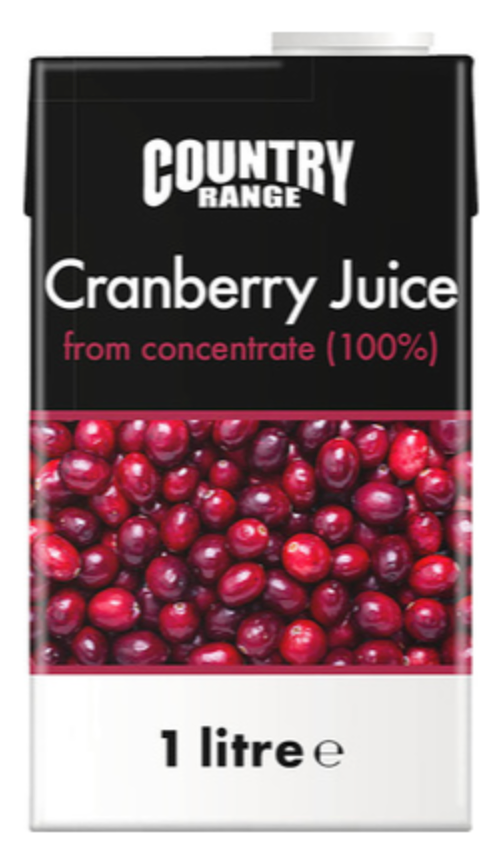 103046 SAV.  Country Range Cranberry Juice 12 x 1LTR