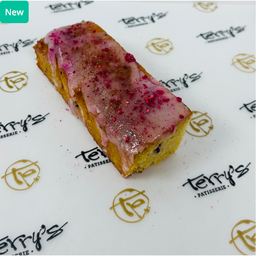 336819 SAV.  Terry's Patisserie Plant Based Lemon Raspberry and Hibiscus Slice  18x60g